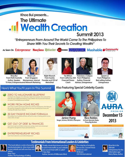 The Ultimate Wealth Creation Summit 2013, Philippines