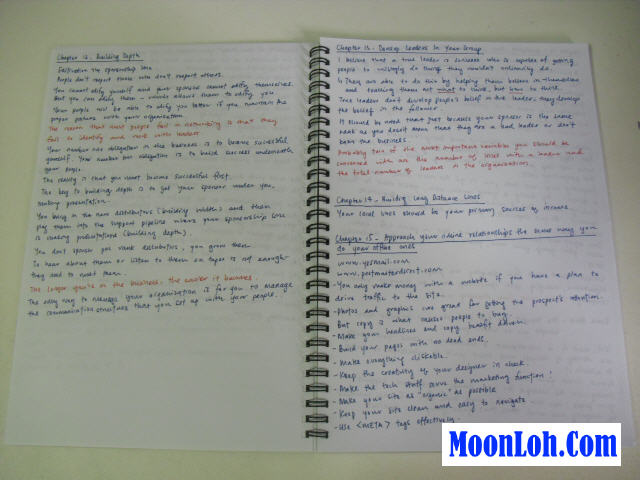 Moon Loh note book